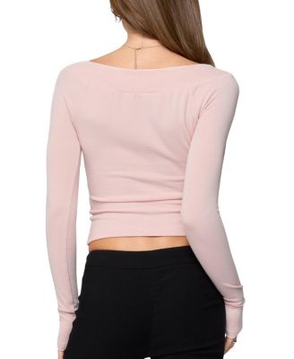  Embry Boat Neck Raglan Top