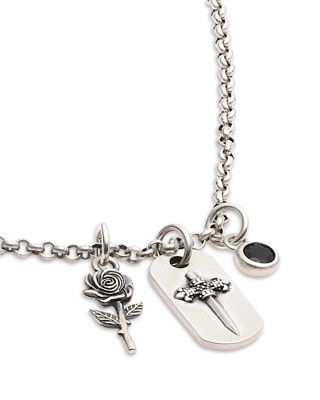 Men's Triple Charm Pendant Necklace, 18.11-20.47" - Exclusive
