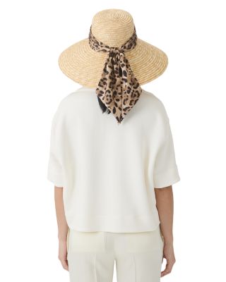 Mirabel Satin Scarf Straw Sun Hat