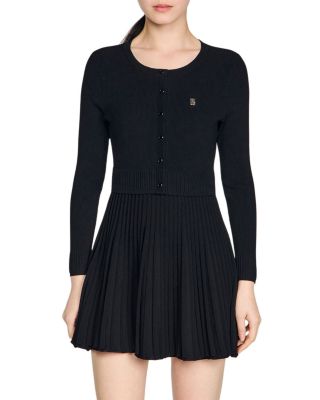 Ruby Pleated Knit Short Dress