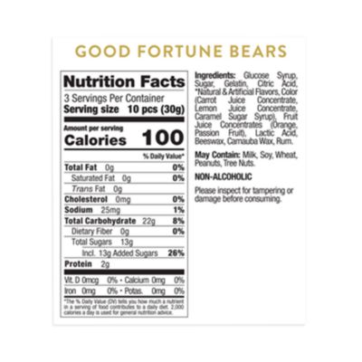 Good Fortune Bears Candy, 4 Cubes