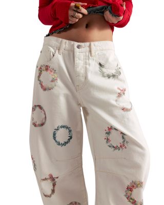 Good Luck Printed Relaxed Jeans in Watercolor