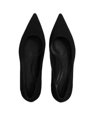  Women's Suede Flared Kitten Heel Pump