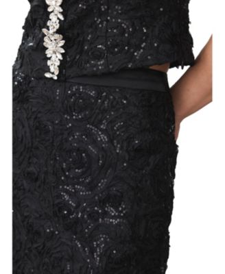  Women's Sequin Midi Skirt