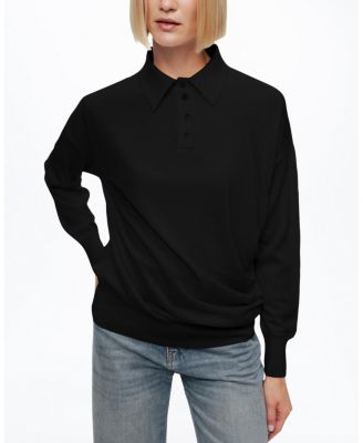  Relaxed Polo Knit Sweater
