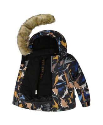  Boys' Two-Piece Play Snowsuit with Printed Dinosaurs Jacket - Little Kid, Big Kid