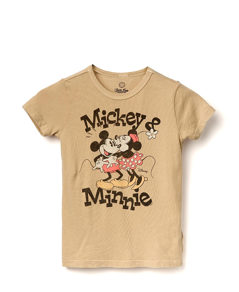 Junk Food Clothing Unisex Mickey and Minnie Tee - Little Kid, Big Kid