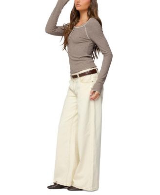  Ensley Contrast Stitch Henley Top