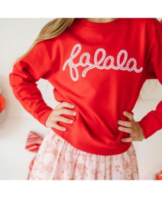Girls' Falala Patch Christmas Sweatshirt - Big Kid