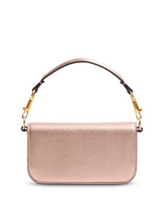 Small VLogo Leather Shoulder Bag