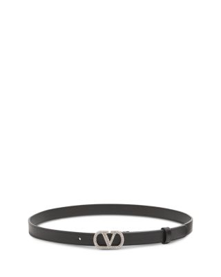Women's VLogo Signature Leather Belt 