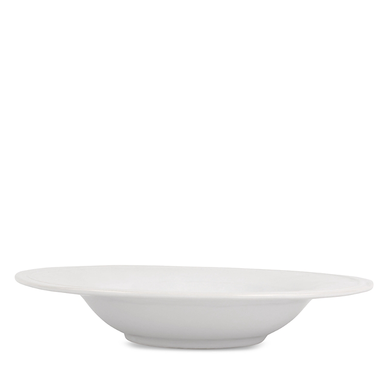 Vietri Aria White Shallow Serving Bowl