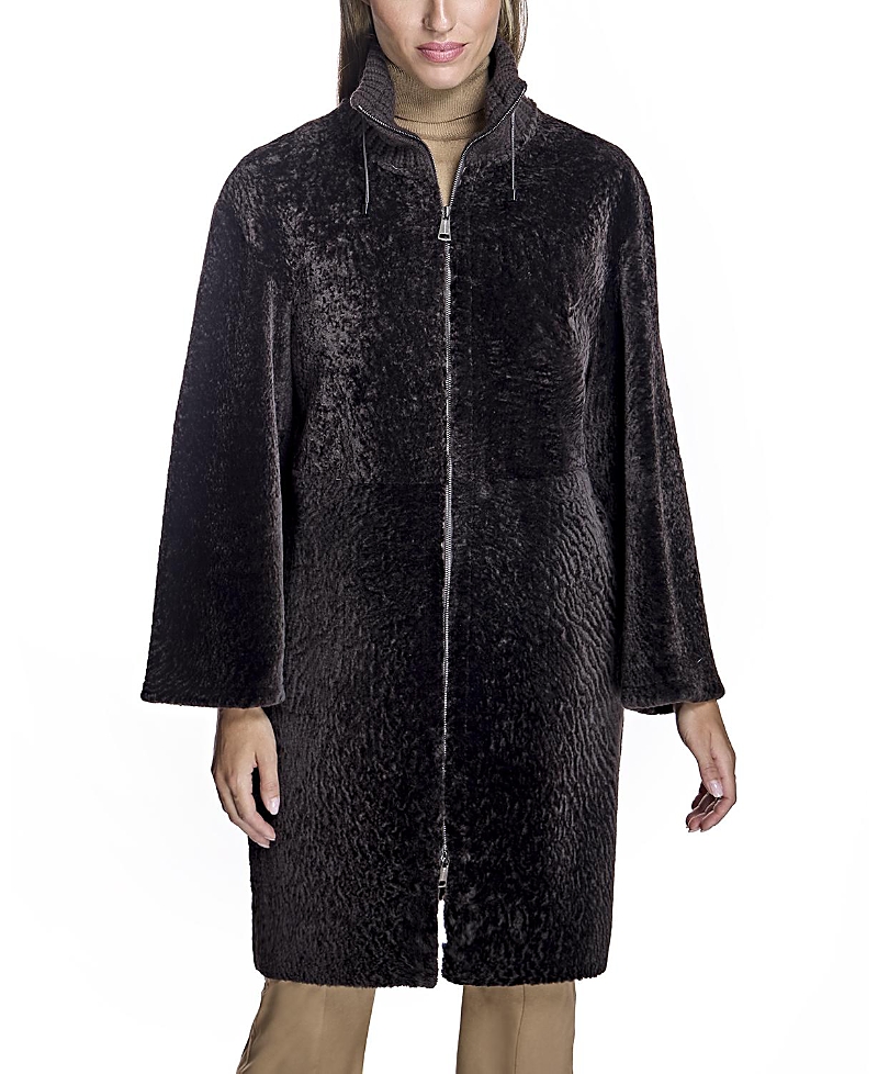 Maximilian Shearling Lamb Walking Coat
