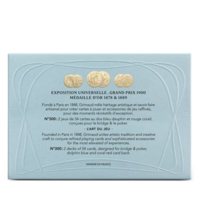 Dolphin Blue & Coral Red Playing Cards, Set of 2