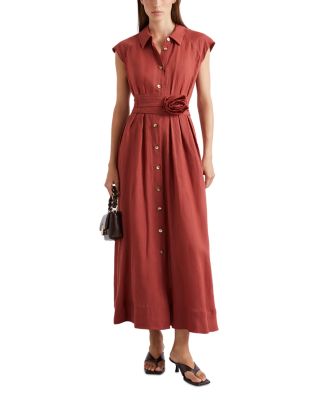 Belted Linen Shirtdress