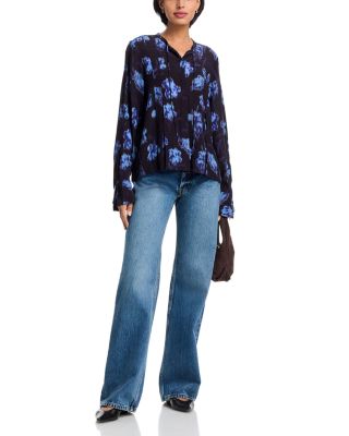 Arden Printed Pleated Blouse