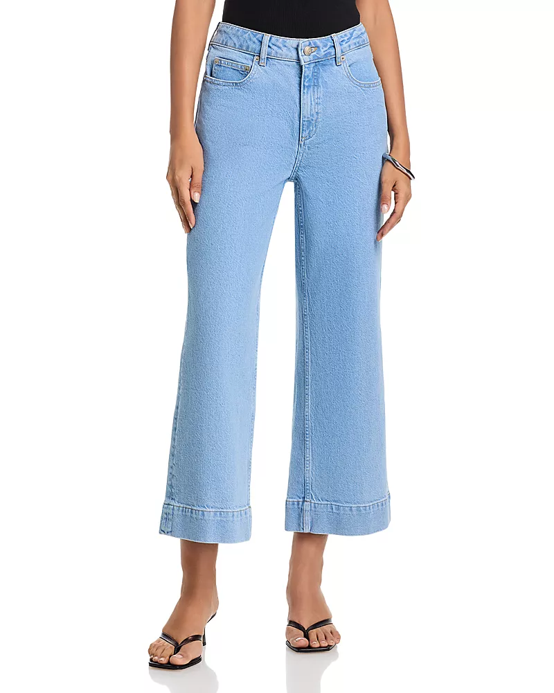 Cinq a Sept Joey Wide Leg Ankle Jeans in Zephyr