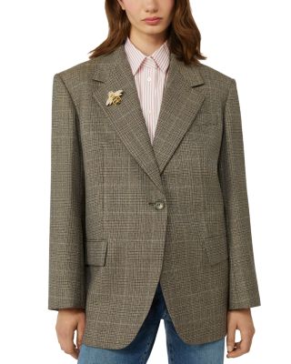 Wkdmagma Plaid Single Breasted Blazer
