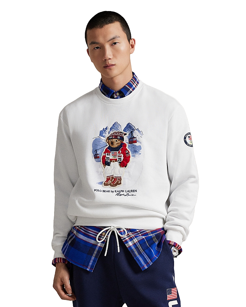 Polo Ralph Lauren Team Usa Unisex Polo Bear Sweatshirt In White
