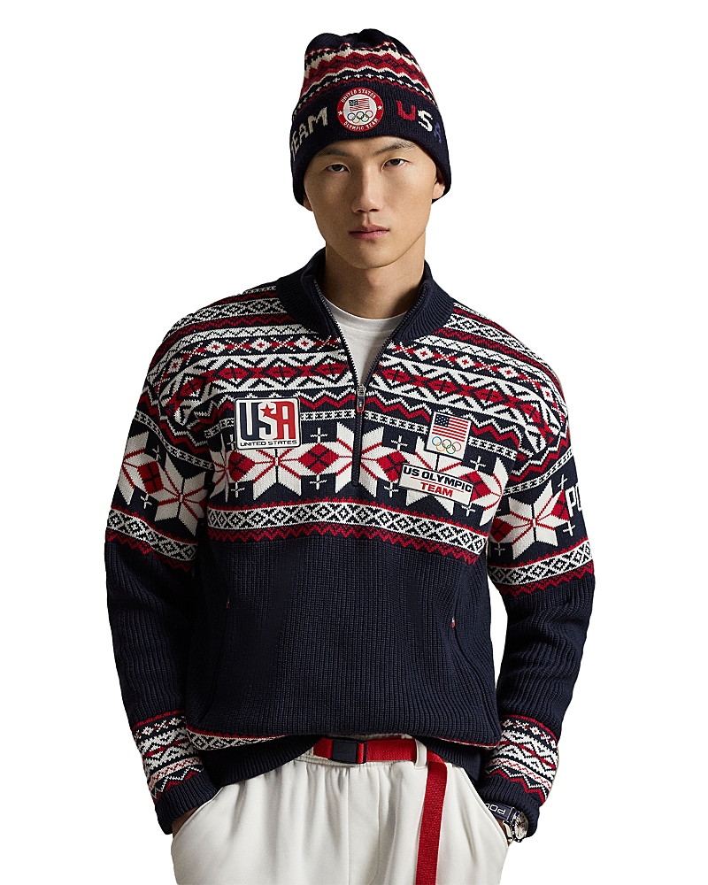 Polo Ralph Lauren Team Usa Wool Quarter Zip Sweater