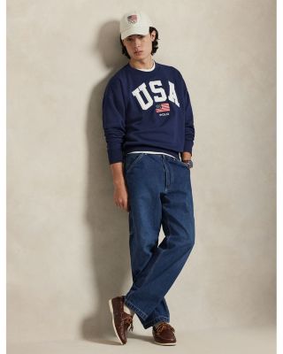 Unisex Vintage Fit Flag Fleece Sweatshirt