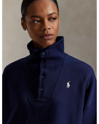 Team USA Buttoned Mock Neck Sweatshirt