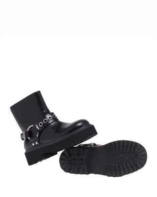 Women's Leather Biker Boots