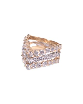 Two Tone Rhinestone Ring