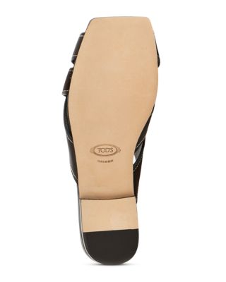 Women's Leather & Suede Slide Sandals