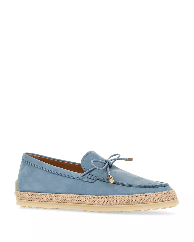 Tod's Women's Nubuck Leather Espadrille Loafers