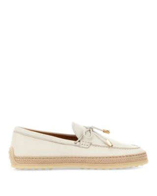 Women's Leather Espadrille Loafers