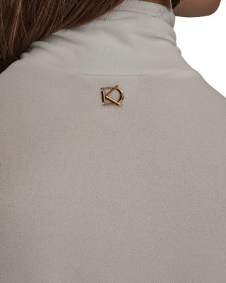 Draped Button Trim Top