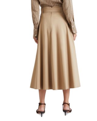 Water Repellent Midi Skirt