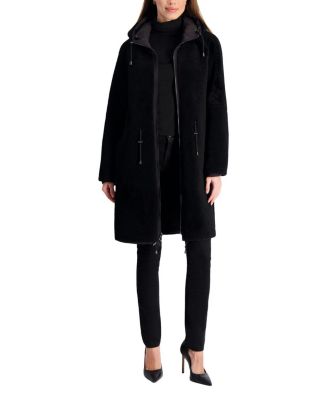 Shearling Parka Coat Reversible To Nylon
