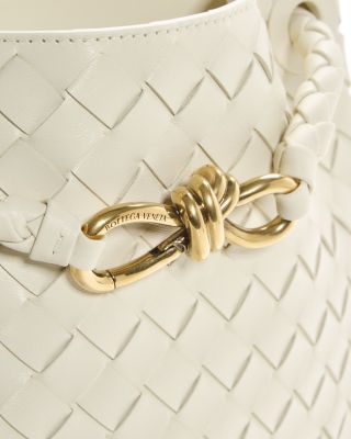 Andiamo Small Intrecciato Leather Bucket Bag