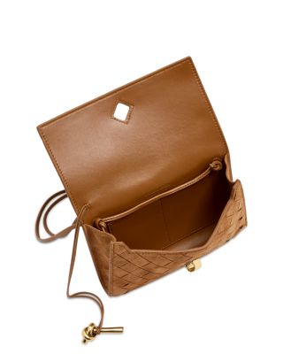 Andiamo Glove Pouch on Strap Intrecciato Suede Bag