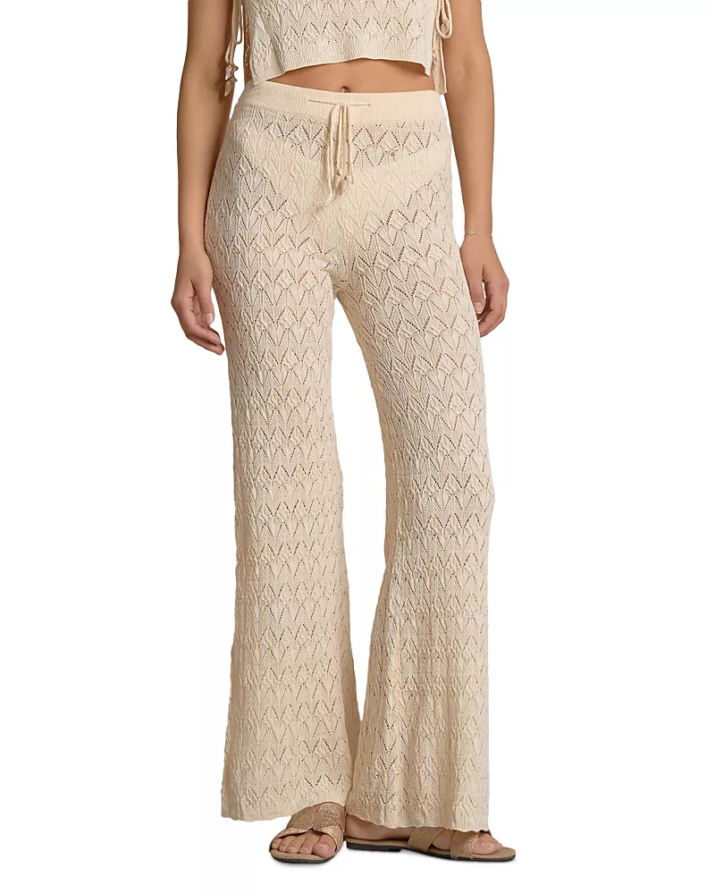 Elan Pointelle Knit Swim Cover-Up Pants