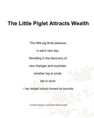 Ruyi's Twelve Blessings The Little Piglet Attracts Wealth Crystal Glass Sculpture