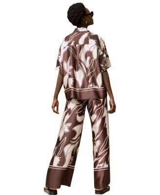 Swirl Border Print Trouser