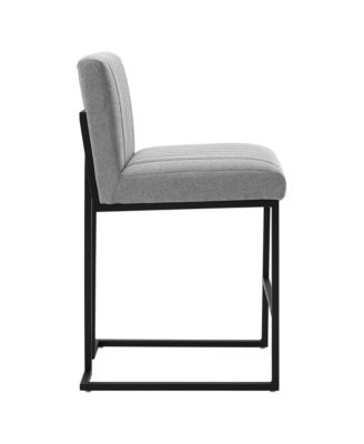 Indulge Channel Tufted Fabric Counter Stool