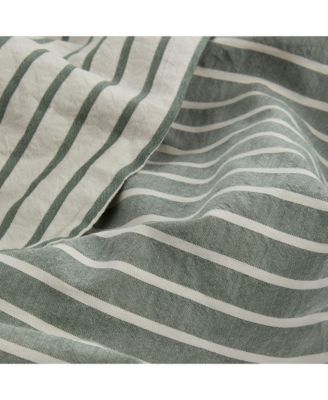 Textured Stripe Cotton Pillowcase Pair