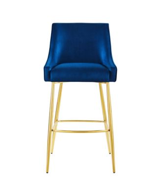 Discern Performance Velvet Bar Stool