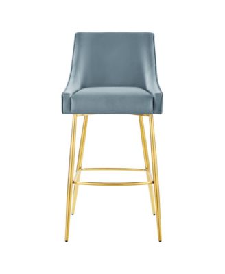 Discern Performance Velvet Bar Stool