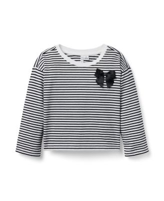 Girls' Striped Bow Top - Baby, Little Kid, Big Kid