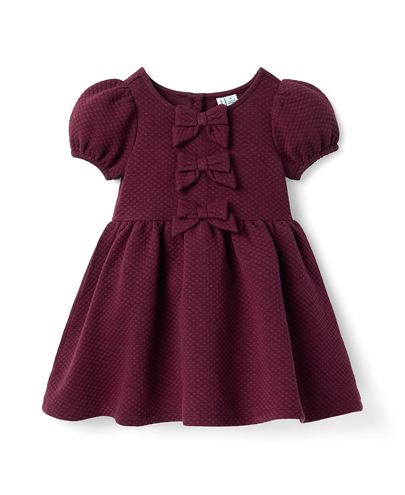 Janie and Jack Girls' Quilted Bow Dress - Baby, Little Kid, Big Kid