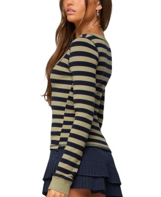 Rainey Striped Long Sleeve Top
