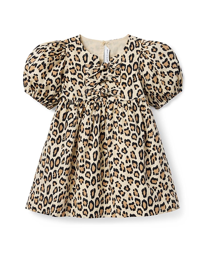 Janie and Jack Girls' The Leopard Bow Dress - Baby, Little Kid, Big Kid