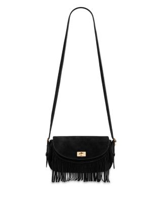 Le Mini Mambo Fringed Suede Shoulder Bag