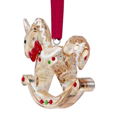 Holiday Cheers Gingerbread Rocking Horse Ornament