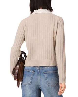 Removable Collar Cardigan